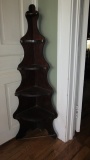 Antique Corner What Not Shelf with Towel Bar