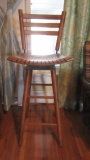 Swiveling Slat Seat/Ladder Back Bar Chair