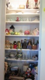 Pantry Closet Contents-Glassware, Candle Holders, Vases/Flower Pots, Figurines, etc.