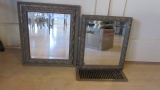 Two Framed Beveled Mirrors