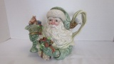 Fitz and Floyd Classics Santa with Stocking Teapot