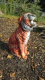 Painted Concrete Tiger Yard Statue