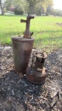 Old Rusty Hand Crank Pump and Gas Burner Base