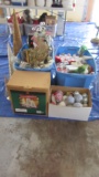 Two Totes Full of Christmas Ornaments and Decorations