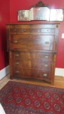 Marvelous Antique Flame Mahogany Butler's Chest