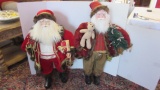 Two Tall Old World Santa Dolls