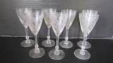 Seven Crystal Elegant Ware Cordials