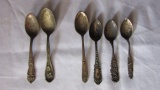 Six Vintage Collector Spoons-(4)Sterling, (1)Reed & Barton, (1)William Rogers