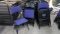 20 Clarin Black Metal Folding Chairs with Purple Upholstered Seat/Backs