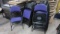 20 Clarin Black Metal Folding Chairs with Purple Upholstered Seat/Backs