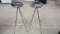 Pair of Contemporary Modern Swiveling Chrome Barstools