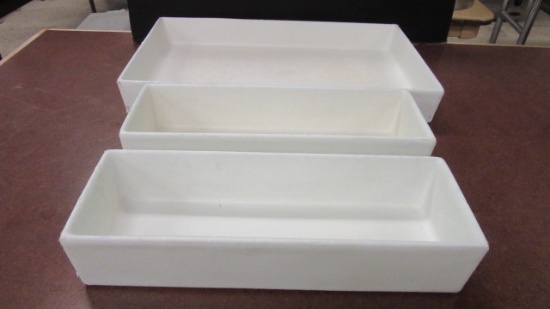 Three Bugambilia Vinyl Coated Aluminum Food Service Dishes