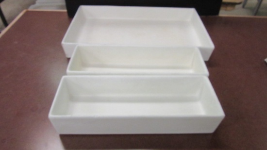 Three Bugambilia Vinyl Coated Aluminum Food Service Dishes