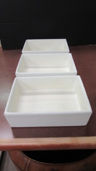 Three Bugambilia Vinyl Coated Aluminum Food Service Dishes