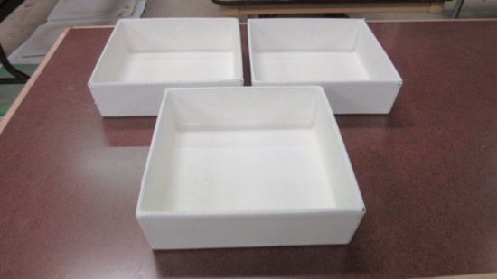 Three Bugambilia Vinyl Coated Aluminum Food Service Dishes