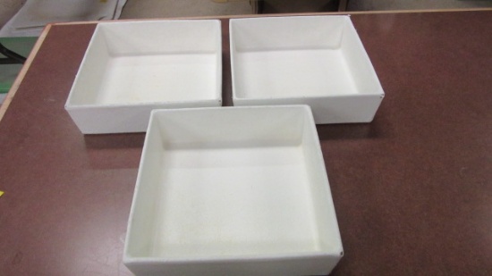 Three Bugambilia Vinyl Coated Aluminum Food Service Dishes