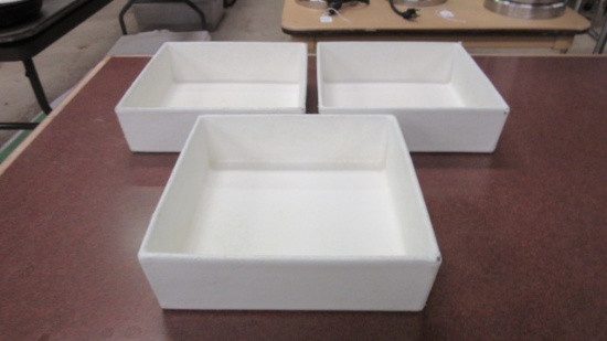 Three Bugambilia Vinyl Coated Aluminum Food Service Dishes