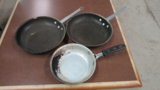 Three Commercial Saute Pans