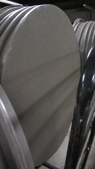 Grey 5' Round Folding Leg Table