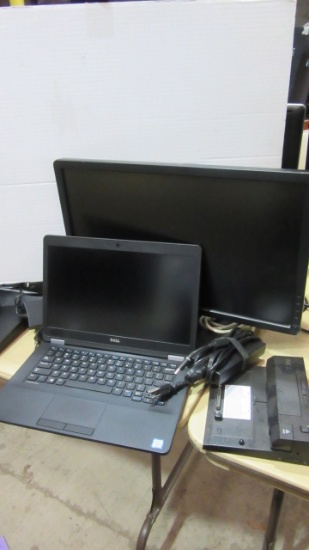 Dell Latitude 5480 Laptop, Charging Dock and  22" Monitor