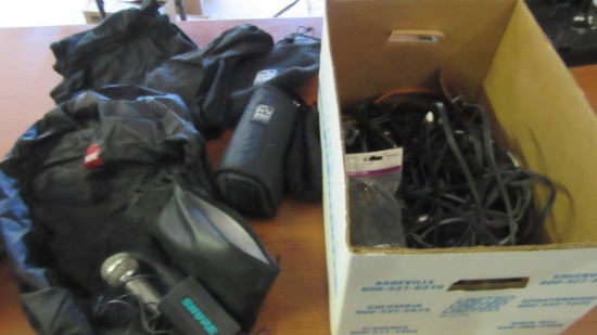 Grouping of Audio Visual Cables, Microphone and Equipment Covers