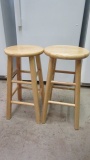 Pair of Natural Maple Barstools
