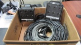 Two WhirlWind PressBox6 Passive Press Box Microphone Output and Microphone Cables