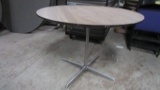 Round Table with Metal Center Pedestal