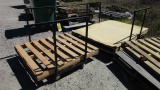 Two Custom Built Metal Racks with Pallet Platforms