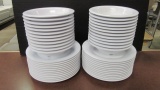 Two Dozen Each G-E-T White Melamine 7 1/4