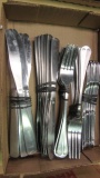 Two Dozen Each Mismatched Pattern Dinner Knives, Forks and One Dozen Spreaders
