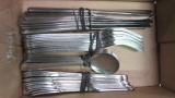 One Dozen Each Mismatched Pattern Dinner Knives, Forks, Soup Spoons and One Dozen Spreaders