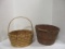 2 Vintage Wood Baskets