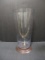 Clear Glass Vase with Brushed Metal Base