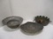 3 Vintage Metal Bowls