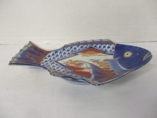 Japanese Imari Porcelain Fish Plate