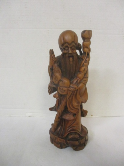 Vintage Chinese Carved Wise Man Statue