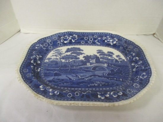 Vintage Copeland "Spode's Tower" Blue and White Platter