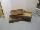 3 Vintage Wood Boxes/Drawers