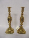 Pair of The Diamond Prince Brass Candlesticks