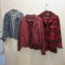 Three Vintage Men's Jackets-Pendleton Wool Shirt Jacket, Red Tag Levi's