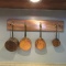 Copper Wall Mount Measuring Cup Set
