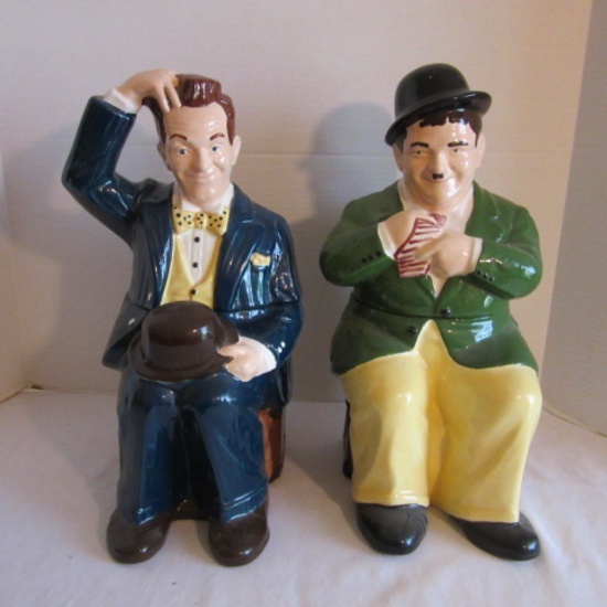 1996 Limited Edition Laurel and Hardy Cookie Jars