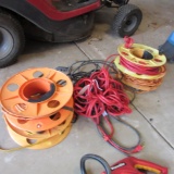 Six Heavy Duty Extension Cords-Four on Reels