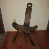 Antique Wooden Birthing Chair