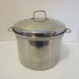 RSVP Stainless Steel Stock Pot with Steamer Basket