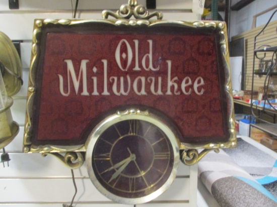 Old Milwaukee Clock Sign