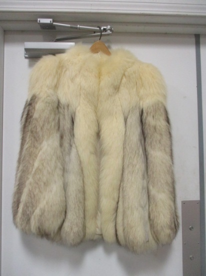 Vintage Saga Fox Natural Shadow/Blue Fox Fur Jacket