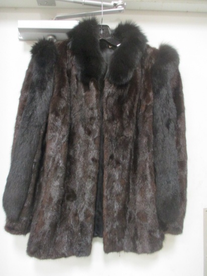 Vintage Black and Sable Fur Jacket
