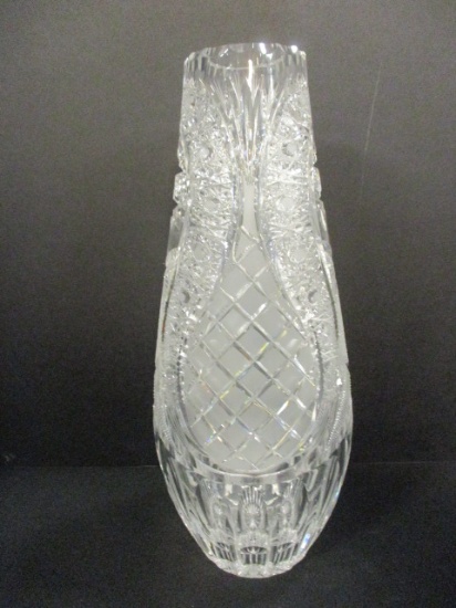 Tall Cut Crystal Vase